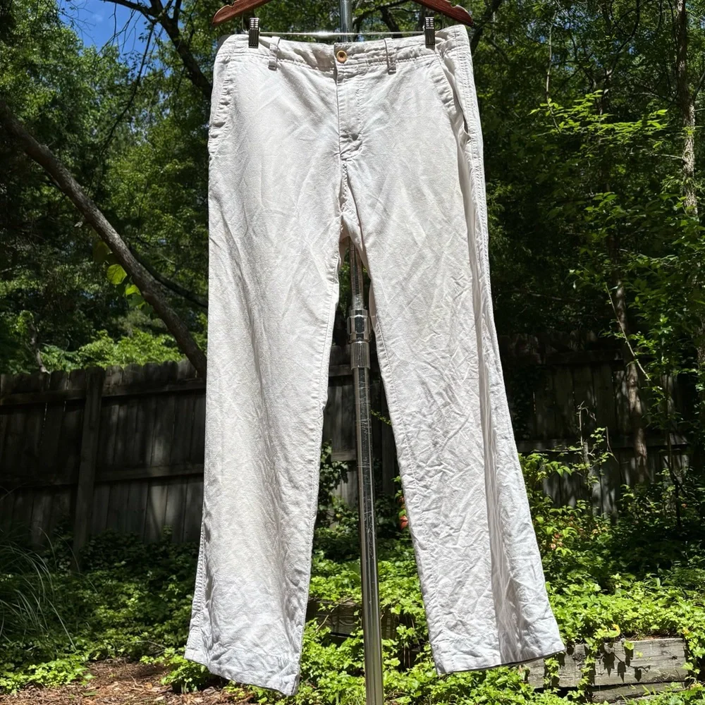 BANANA REPUBLIC—Relaxed Fit Chinos—53% Linen, 47% Cotton—Men’s 34 x 31—VG+